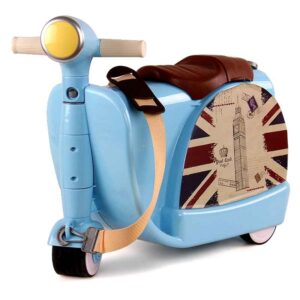 Kids Riding Scooter Creative Design Of British Culture